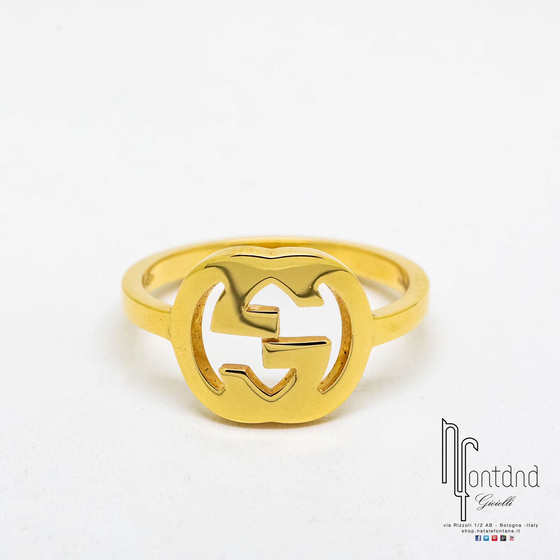 ANELLO GUCCI INTERLOCKING IN ORO GIALLO 18KT