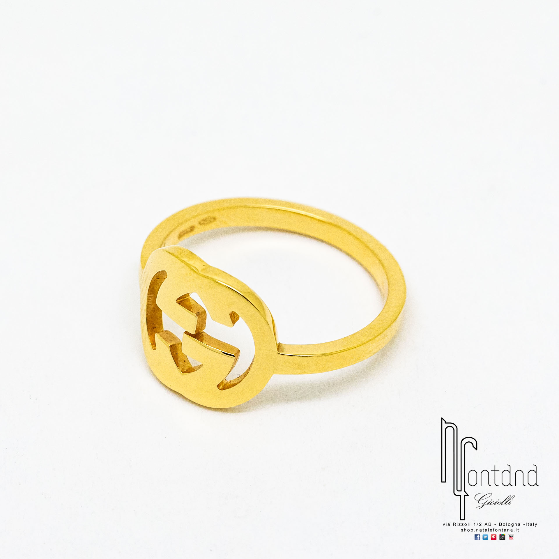 ANELLO GUCCI INTERLOCKING IN ORO GIALLO 18KT