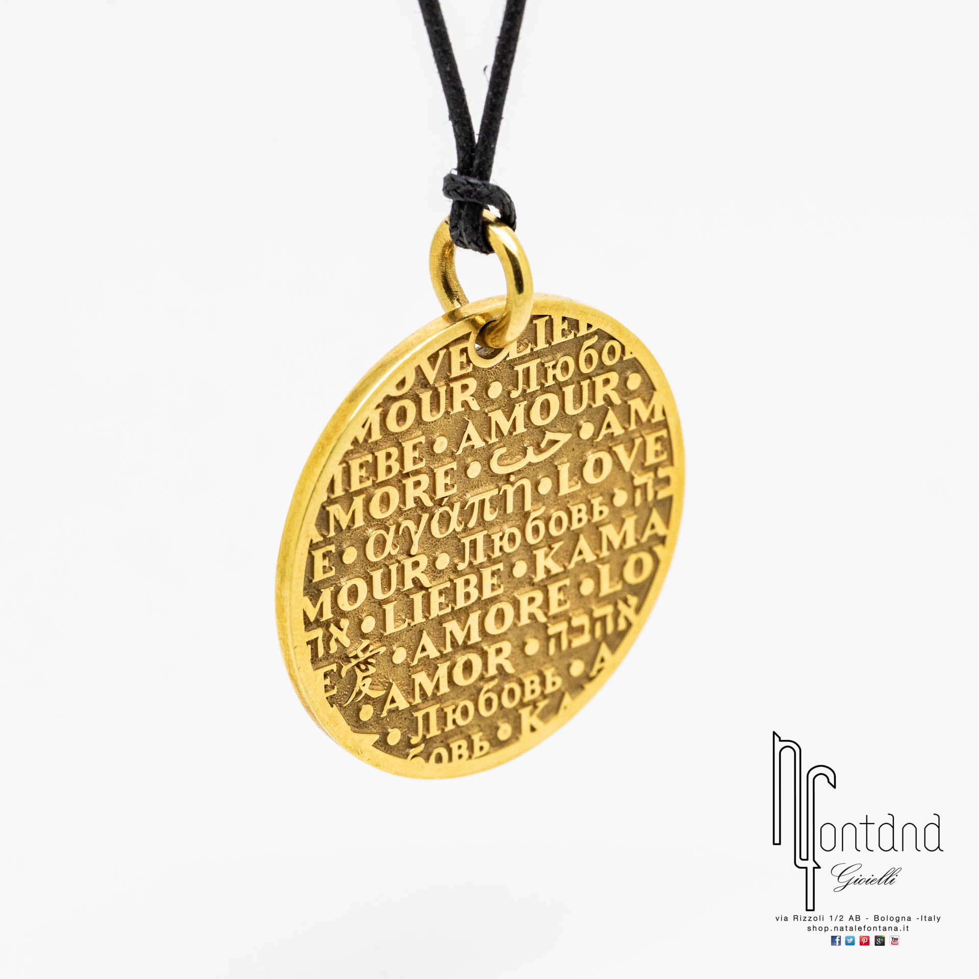 Ciondolo PINKARMA in oro rosa 18kt e brillanti