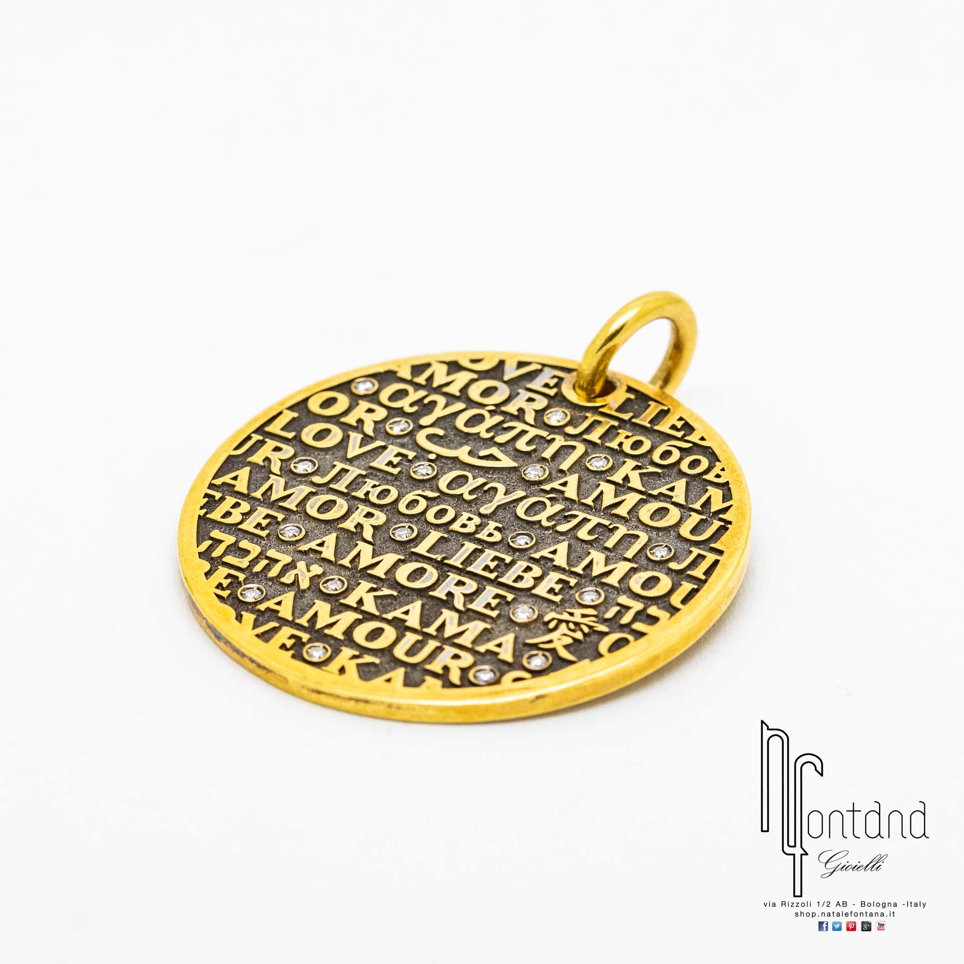 Ciondolo PINKARMA in oro rosa 18kt e brillanti