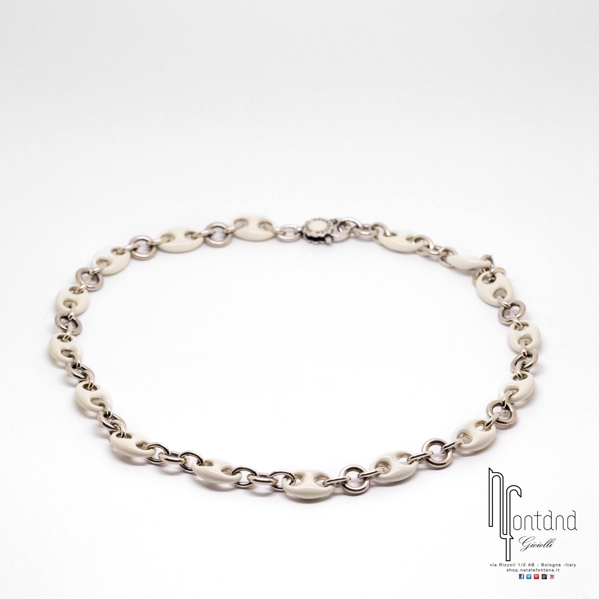 CATENA CAPRINESS IN ARGENTO E SMALTO