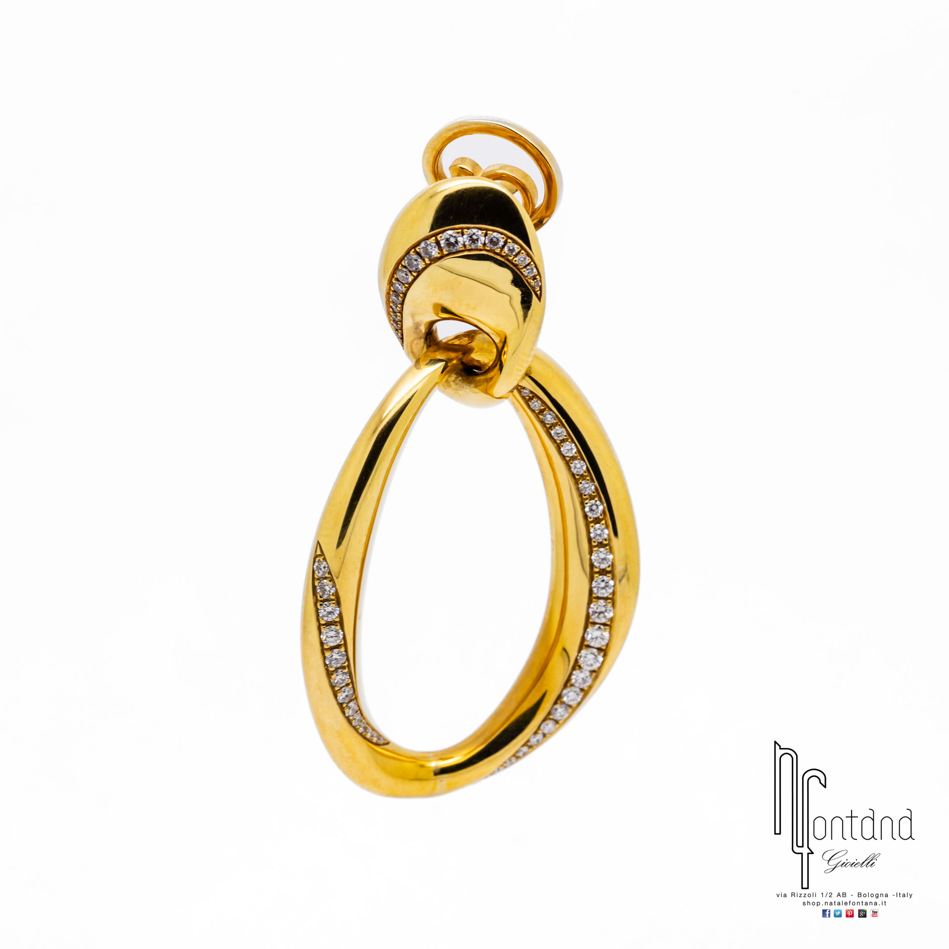 ORECCHINI SUAMEM IN ORO GIALLO 18KT E DIAMANTI