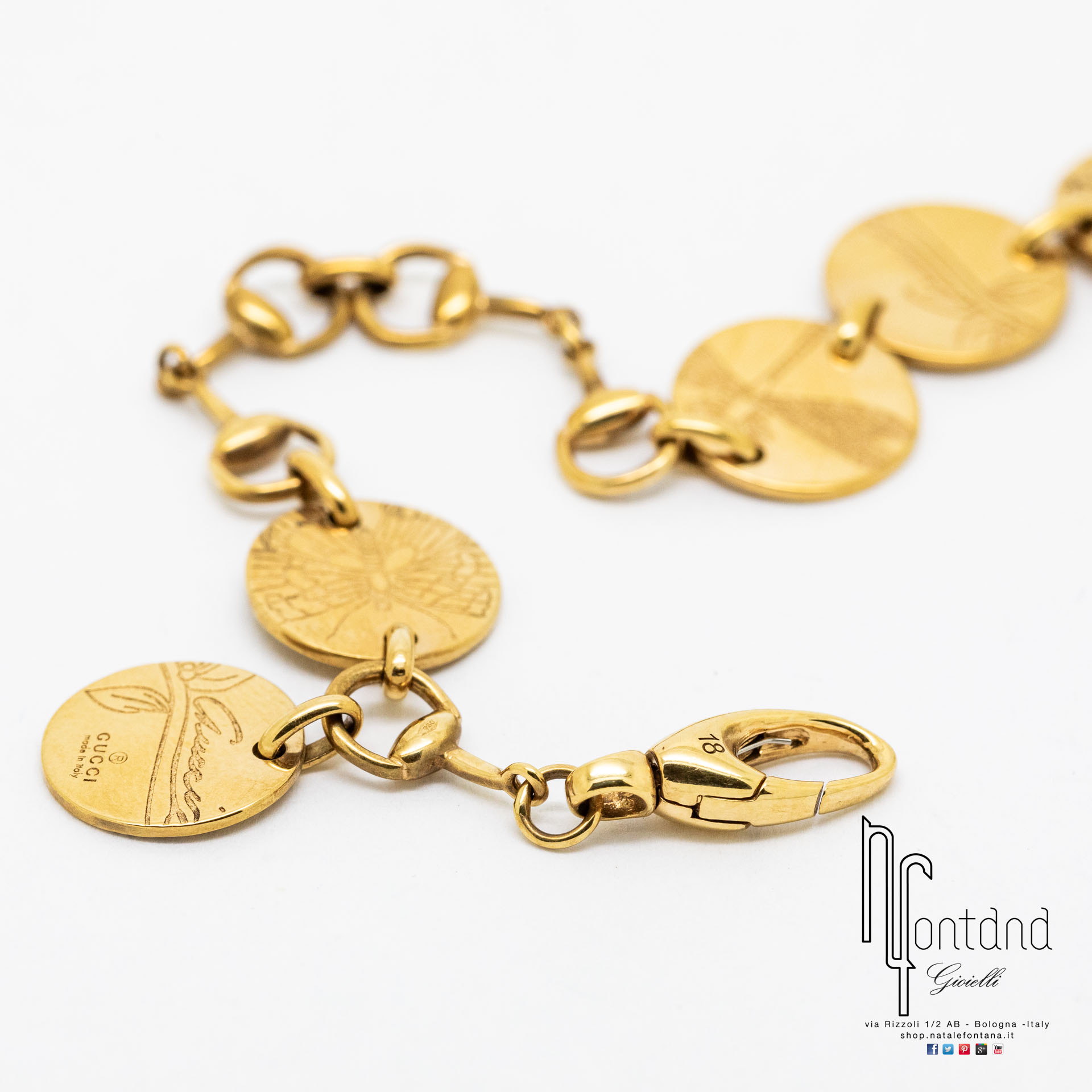 Bracciale FLORA CHARMS in oro giallo 18kt