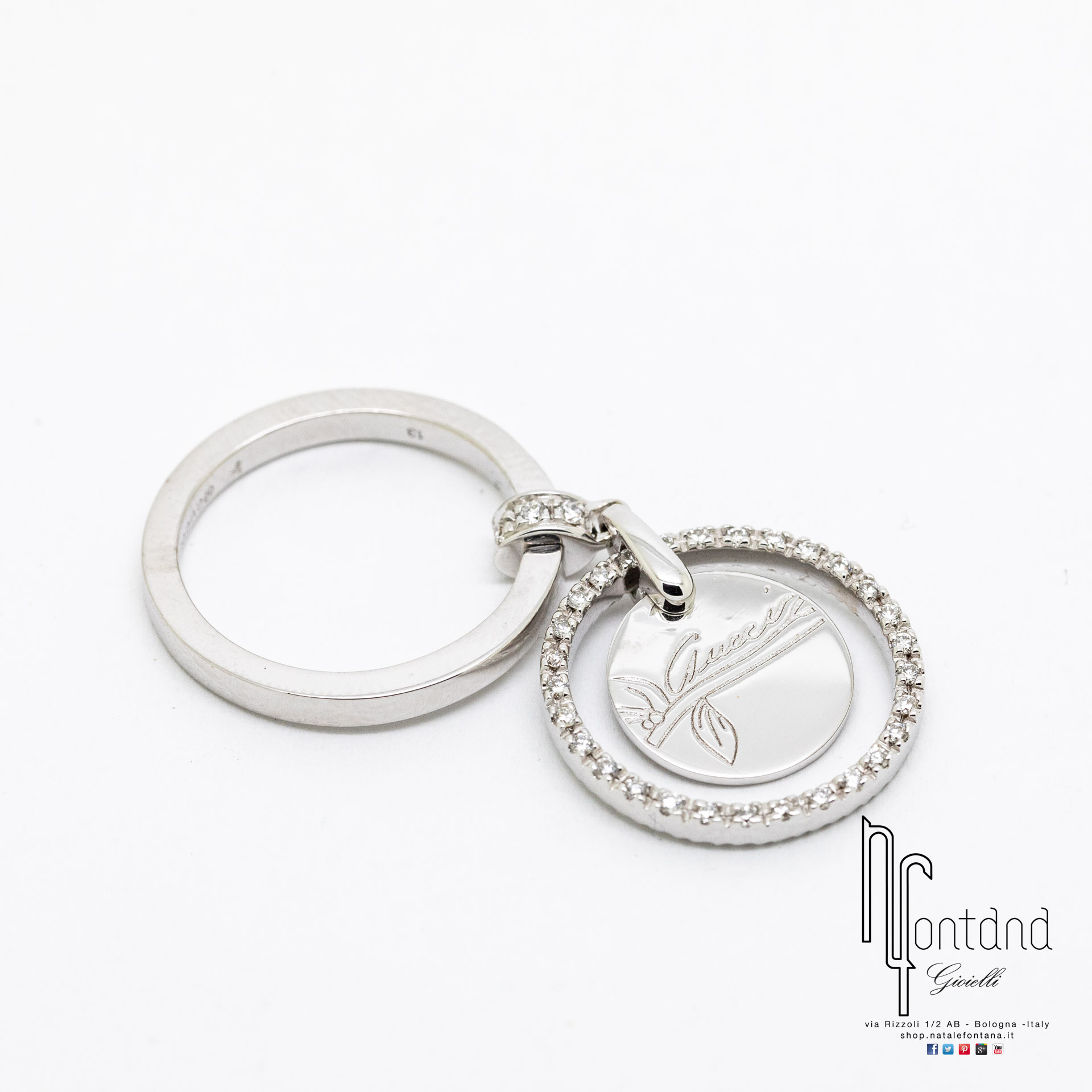 Anello FLORA LITGH in oro bianco 18kt e diamanti