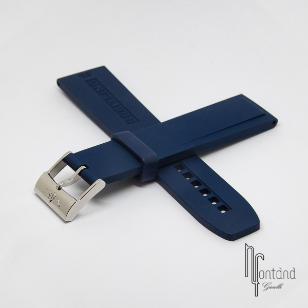 Breitling - Cinturino semplice in caucciù blu