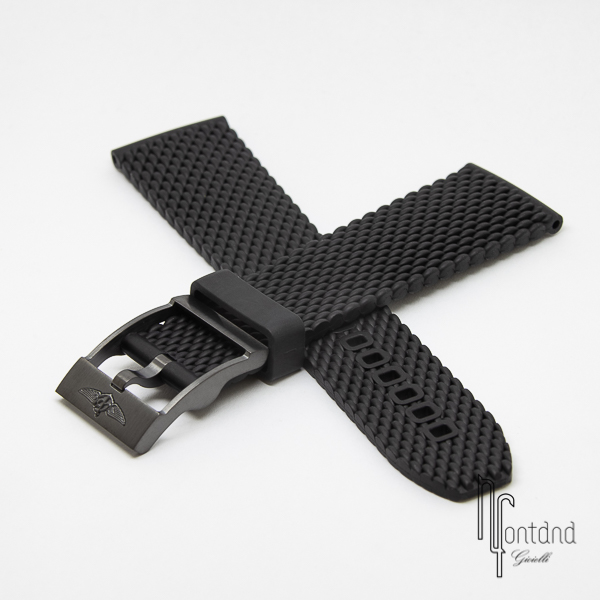 Breitling - Cinturino modello MAGLIA MILANESE in caucciù nero