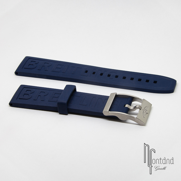 Breitling - Cinturino modello DIVER PRO in caucciù nero/blu