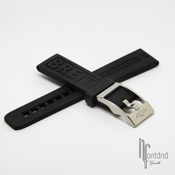 Breitling - Cinturino modello DIVER PRO in caucciù nero/blu