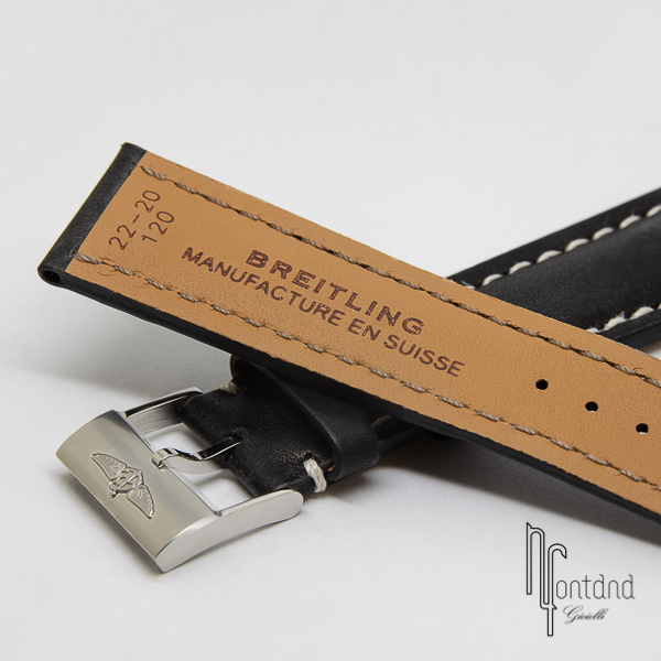 Cinturino Breitling in pelle nera