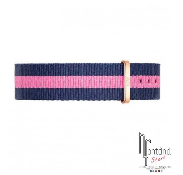 Cinturino Daniel Wellington 18mm rosato Winchester blu/rosa