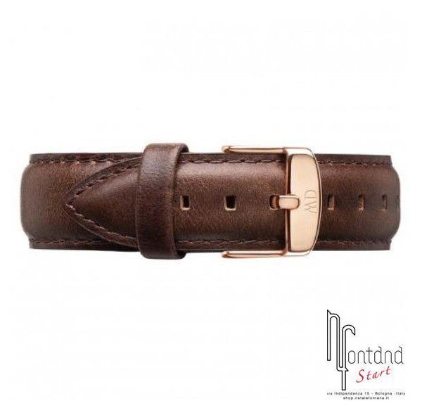 Cinturino Daniel Wellington 20mm rosato Bristol marrone scuro