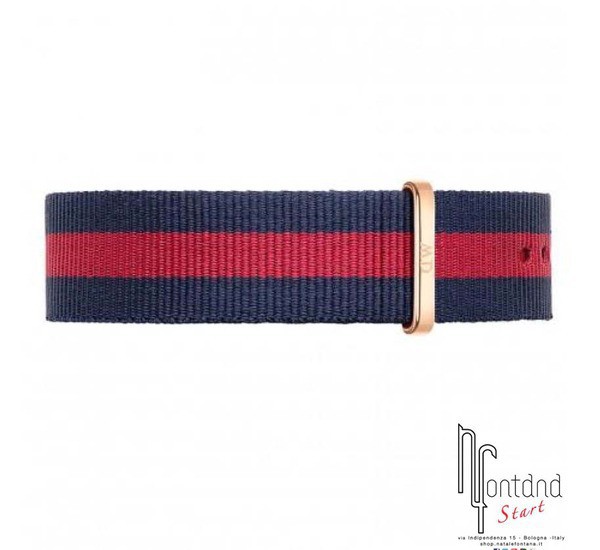 Cinturino Daniel Wellington 20mm rosato Oxford blu/rosso