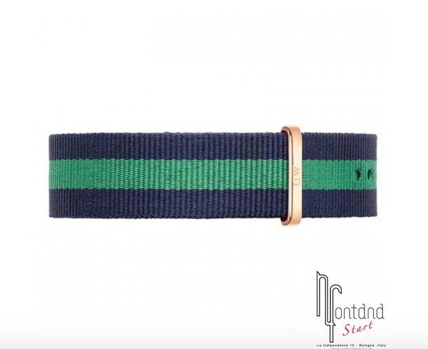 Cinturino Daniel Wellington 20mm rosato Warwick blu e verde