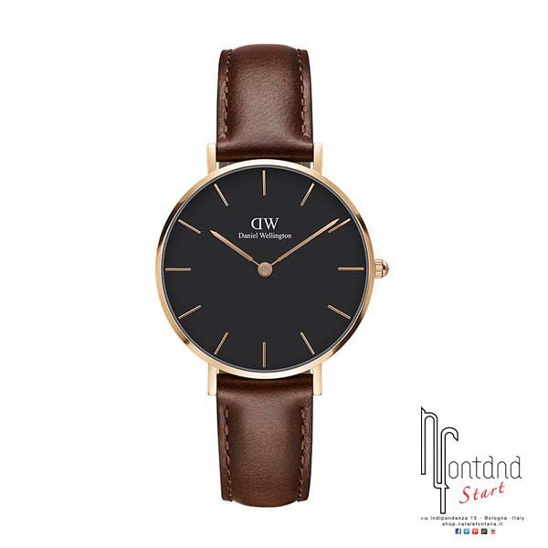 Daniel Wellington - Classic Petite Black St Mawes - 32 mm - Gold