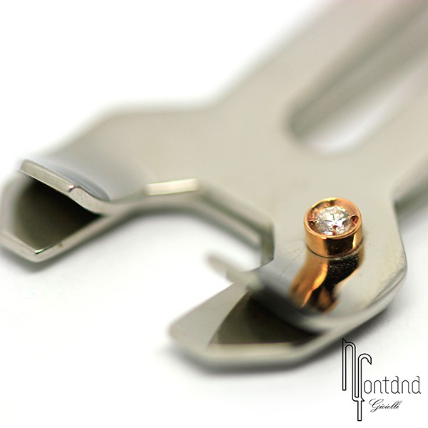 Barakà - Fermasoldi Chiave inglese in acciaio e brillante