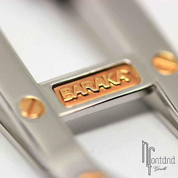 Barakà  - Fermasoldi Graffetta in oro bianco e rosa