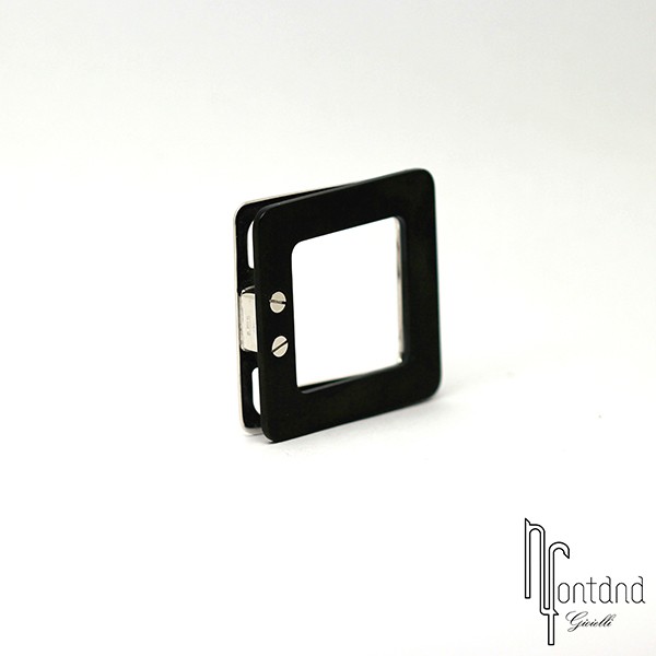 Barakà  - Fermasoldi Molletta in oro bianco e ceramica