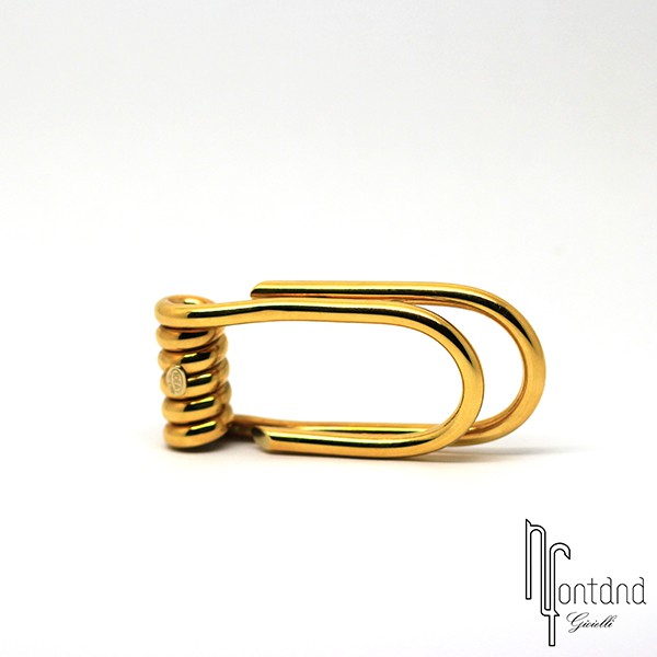 Fermasoldi Spillone in oro giallo