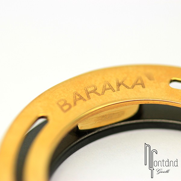 Barakà  - Fermasoldi Molletta tonda in oro giallo e ceramica