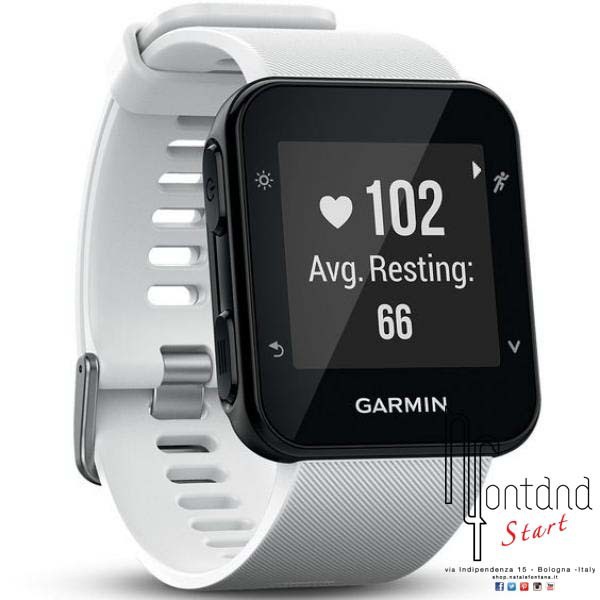 Garmin Forerunner 35 bianco - Smartwatch con GPS, cardio da polso, smart notification - profili bici/corsa/cardio