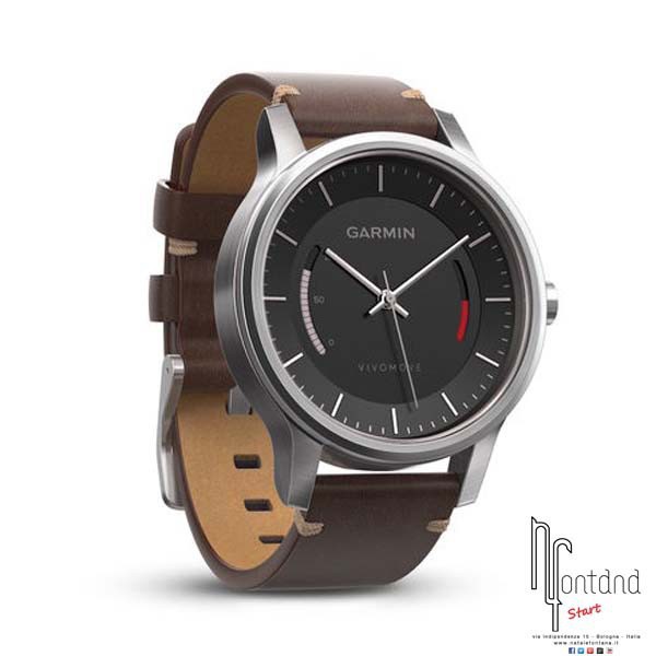 Garmin orologio analogico Vivomove Premium con indicatore attività fitness - Argentato con quadrante nero