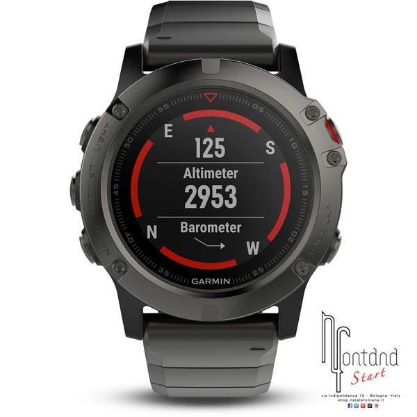 Garmin smartwatch Fenix 5X Sapphire (vetro zaffiro) con cinturino in acciaio