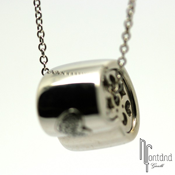 Girocollo Amore con cuore di Pasquale Bruni in oro bianco 18 kt e diamanti