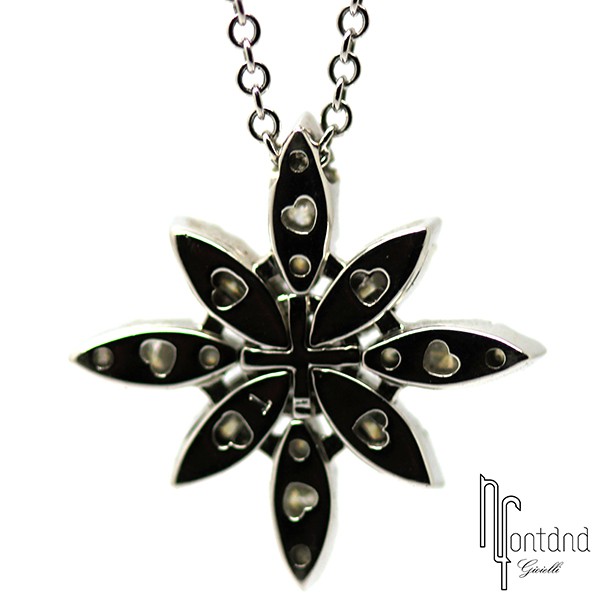 Girocollo con ciondolo Collezione Ghirlanda di Pasquale Bruni in oro bianco 18 kt e diamanti bianchi