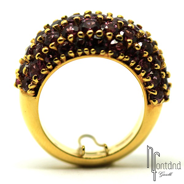 Anello di Pasquale Bruni in oro giallo 18 kt e tormaline rosa