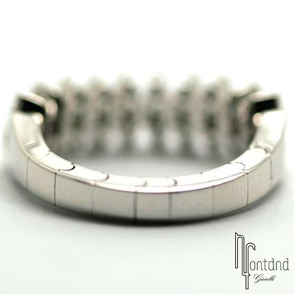 Anello a fedina di Pasquale Bruni in oro bianco 18 kt con diamanti bianchi