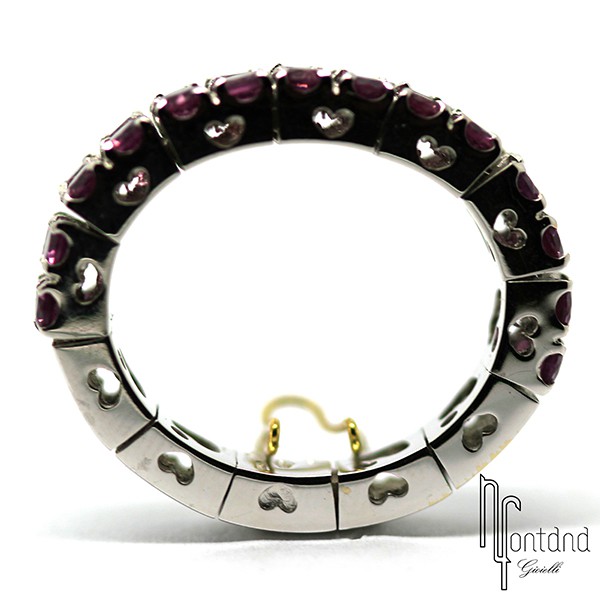 Anello di Pasquale Bruni in oro bianco 18 kt e tormaline rosa