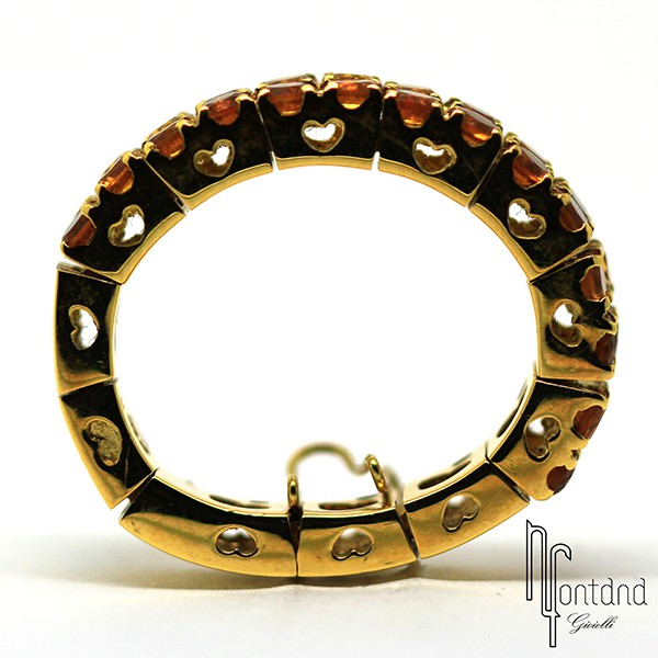 Anello di Pasquale Bruni in oro giallo 18 kt e zaffiri gialli