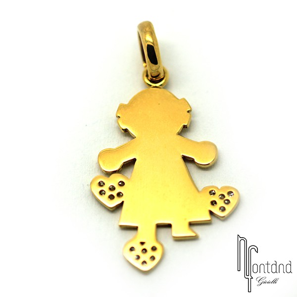 Ciondolo Bimba e cuoricini di Pasquale Bruni