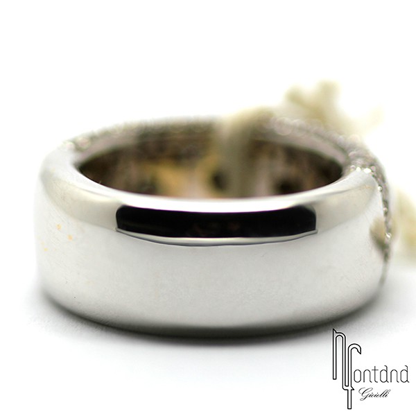 Anello con cuori di Pasquale Bruni in oro bianco 18 kt con diamanti