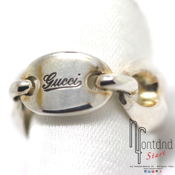 Gucci Anello Marina Chain in argento 925