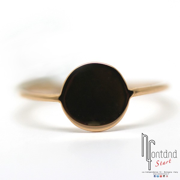 Marco Gerbella - Anello tondo piastrina oro rosa