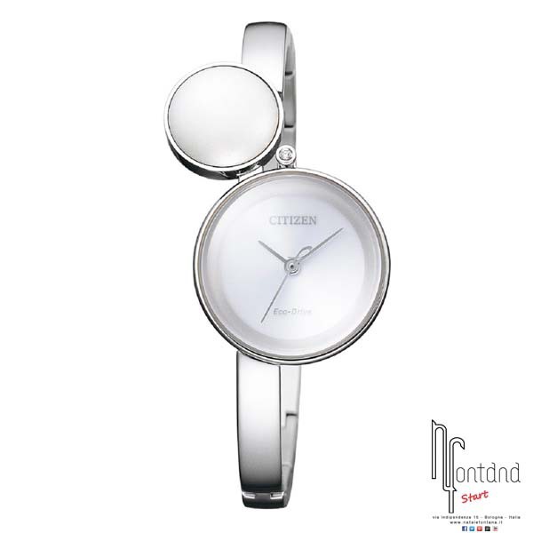 Orologio Citizen Lady Eco-Drive Ambiluna con diamante/acciaio/vetro zaffiro effetto satinato/goccia Urushi