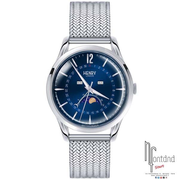 Orologio Henry London - Knightsbridge - 39 mm - Fasi Lunari