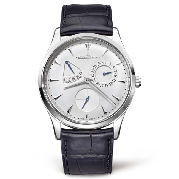 Orologio Jaeger Le-Coultre Master Ultra Thin Réserve de Marche automatico con quadrante argentato