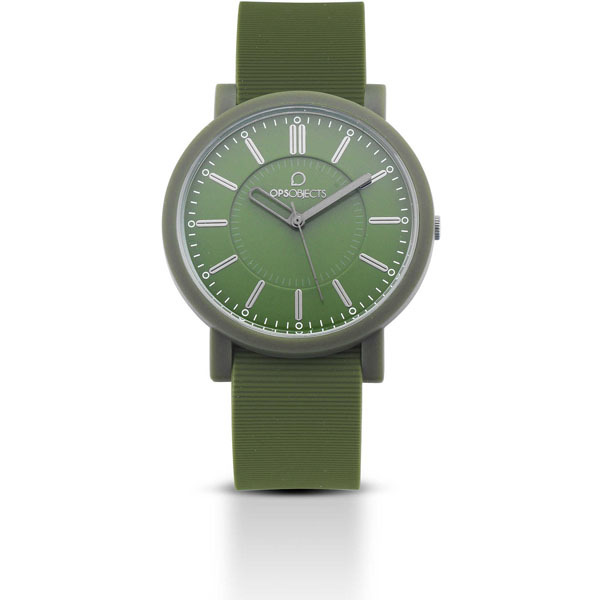 Orologio OPSOBJECTS collezione POSH - verde militare, indici a bastone - diametro 38 mm