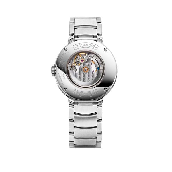 Orologio da donna Baume&Mercier Promesse con movimento automatico, quadrante in madreperla con drapé