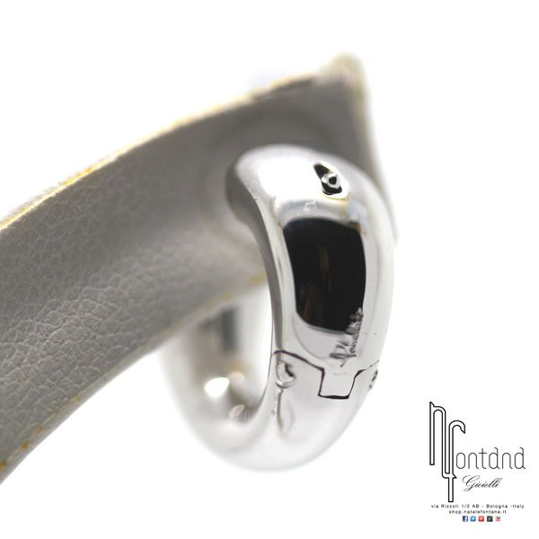 Pomellato - Orecchini  Anella bombata in oro bianco - misura piccola 