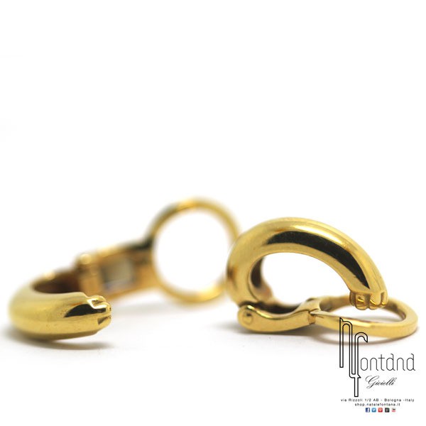 Pomellato - Orecchini Semicerchio a lobo con clips in oro giallo  