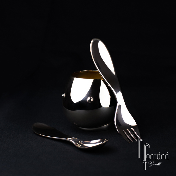 Pomellato Argenti - Set bambino in argento a forma di coniglio