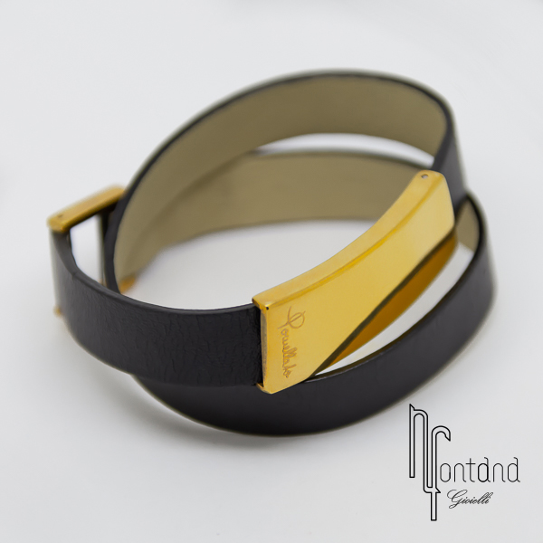Pomellato - Bracciale collezione VINTAGE in pelle e oro giallo 18kt