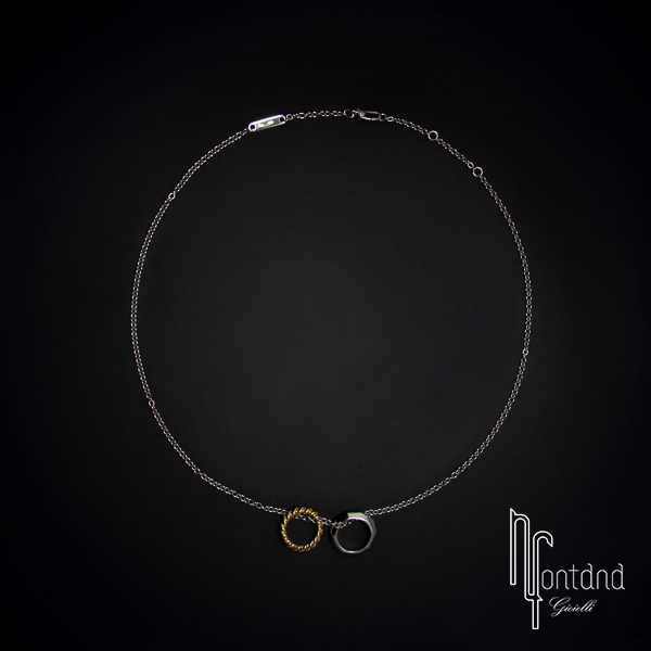 Pomellato - Collezione MILANO ciondolo (anella filo ritorto) in oro rosa 18kt