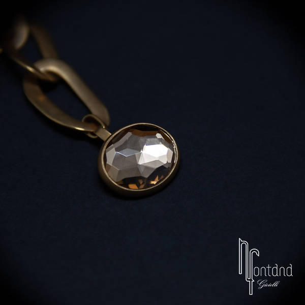 Pomellato - Collana collezione NARCISO in oro rosa 18kt con quarzo