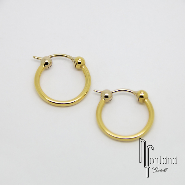 Pomellato - Orecchini anella tonda in oro giallo 18kt