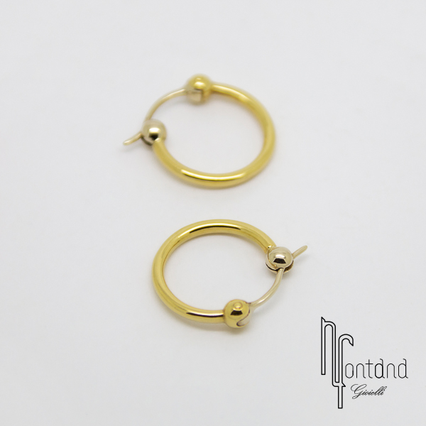 Pomellato - Orecchini anella tonda in oro giallo 18kt