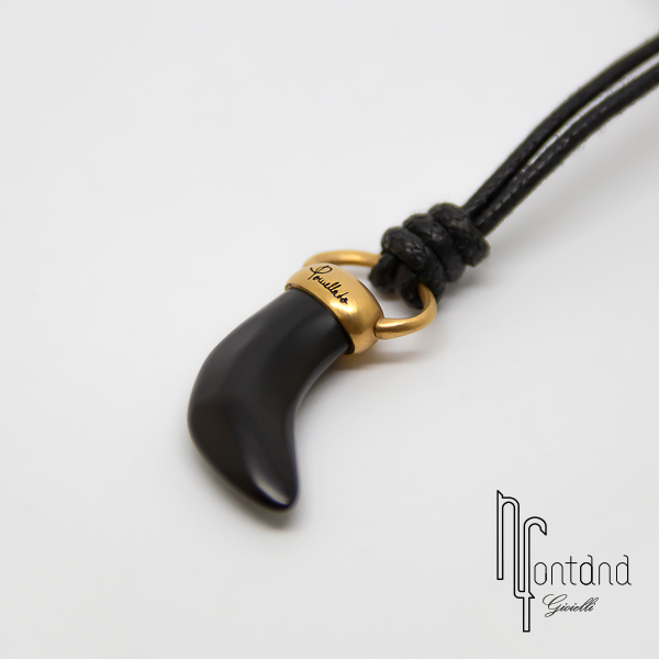 Pomellato - Ciondolo collezione VICTORIA in oro rosa 18kt con jet